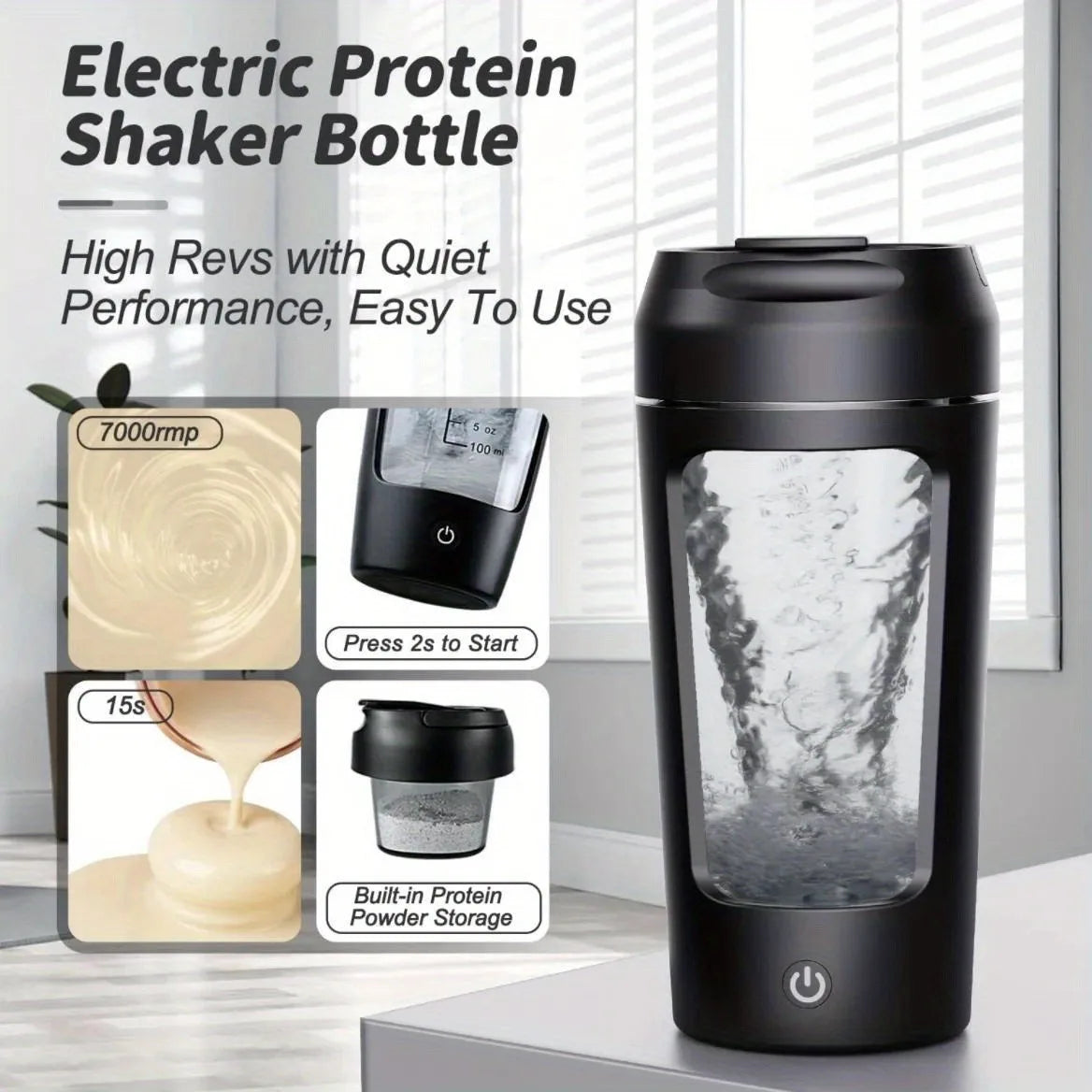 Vamperz Automatic Protein Mixer Cup – Smooth Shakes Anywhere (500ML)